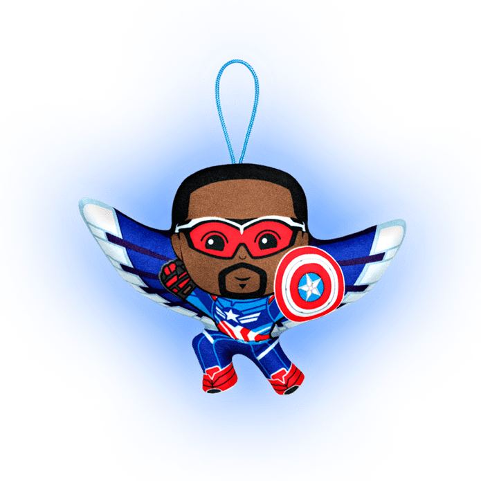 Captain America with his wings and shield